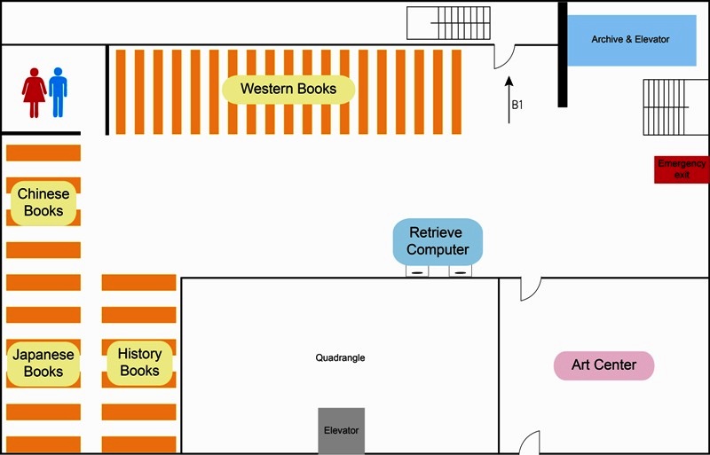 圖書館1樓平面圖(英)