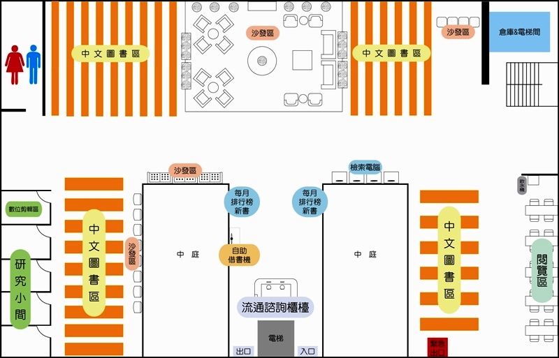 圖書館2樓平面圖